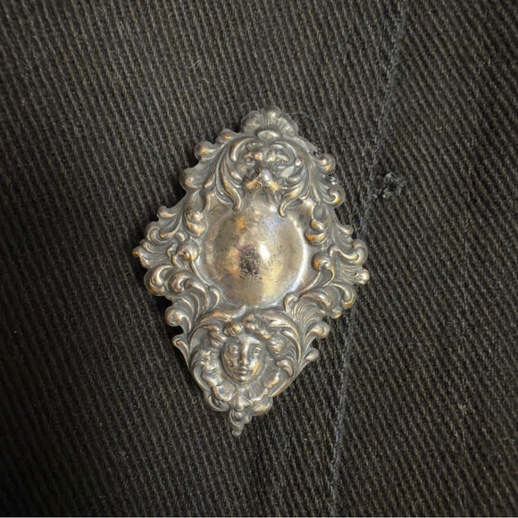 Vintage Watch LA Black Denim Festival Western Biker Y2K Vest with Silver Accents - Picture 14 of 14